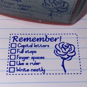 Rose 33mmx56mm self inking stamp