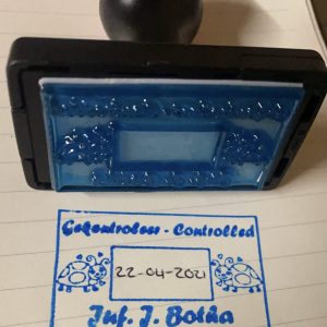 30mmx50mm plastic handle stamp - Ladybug