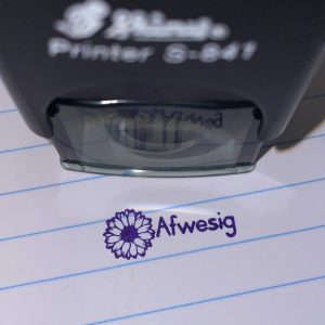 Afwesig - 10mmx26mm self inking stamp