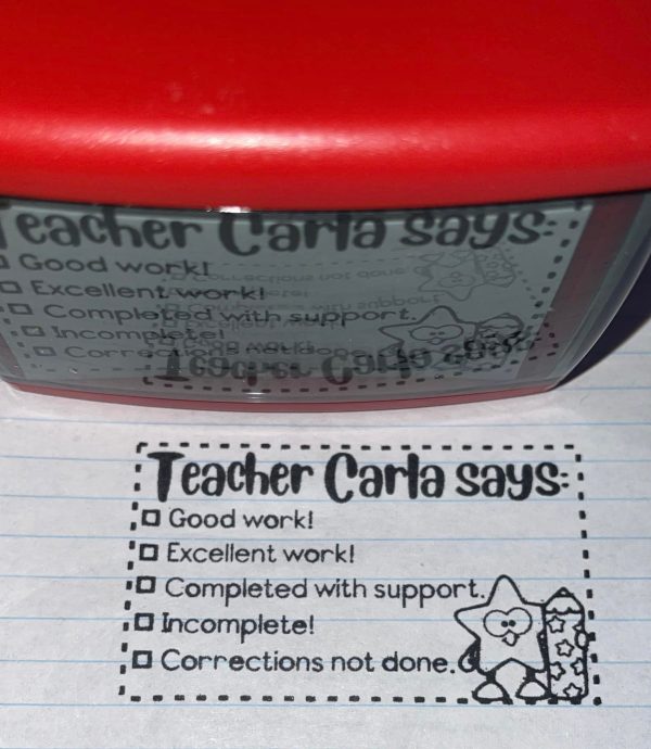 33mmx56mm self inking stamp - Checklist