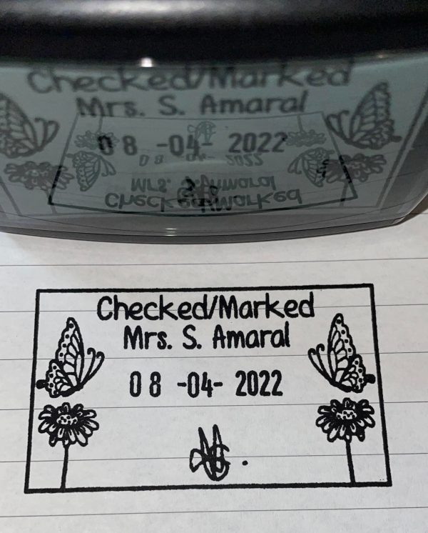 30mmx50mm dater stamp - Butterflies and flowers - Image 2