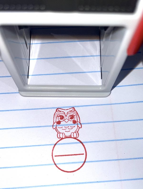 Owl marks stamp -32mmx32mm self inking - Image 2