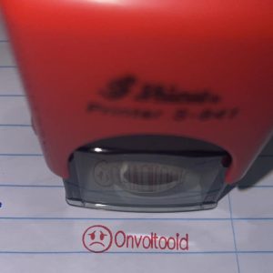 Onvoltooid - 10mmx26mm self inking stamp