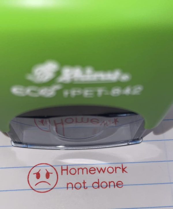 homework not done stamp