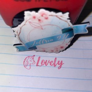 14mmx38mm self inking stamp - unicorn