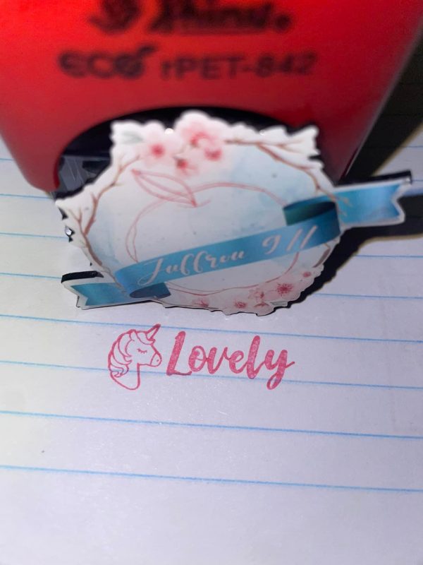 14mmx38mm self inking stamp - unicorn