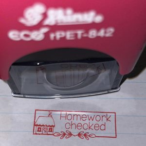 14mmx38mm self inking stamp - Homework