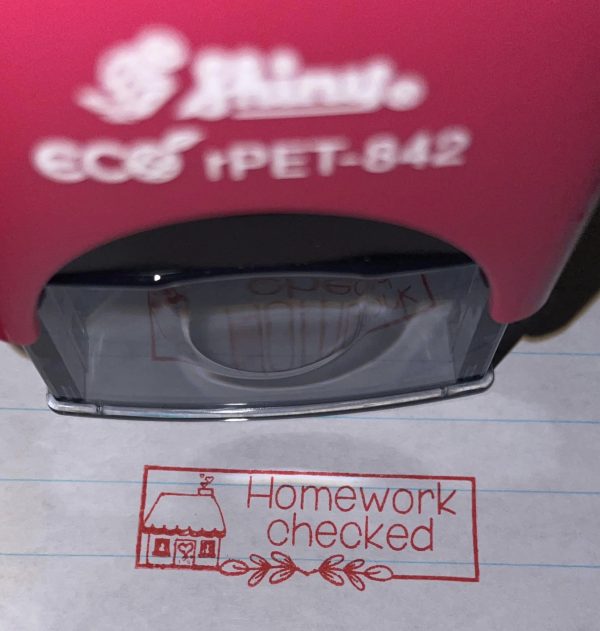 14mmx38mm self inking stamp - Homework