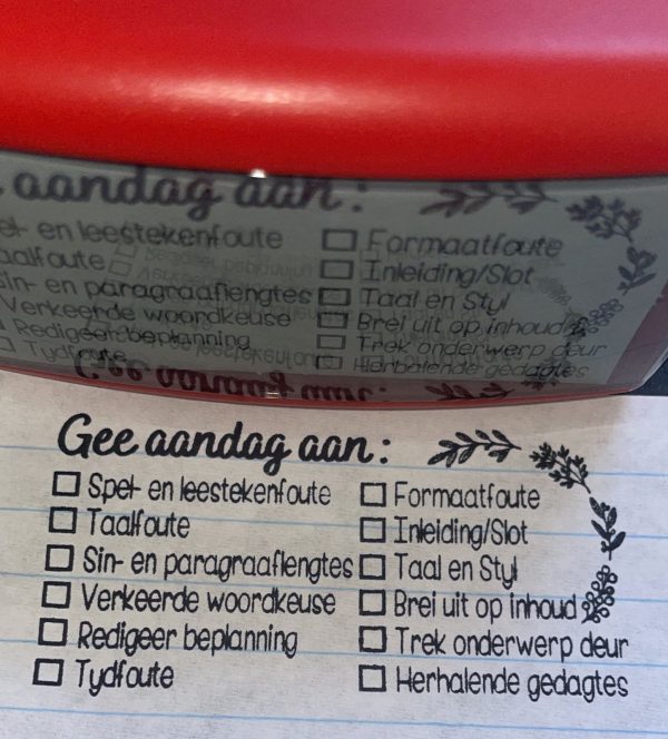 75mmx38mm self inking stamp - Checklist (ONLY SHORT WORDING)