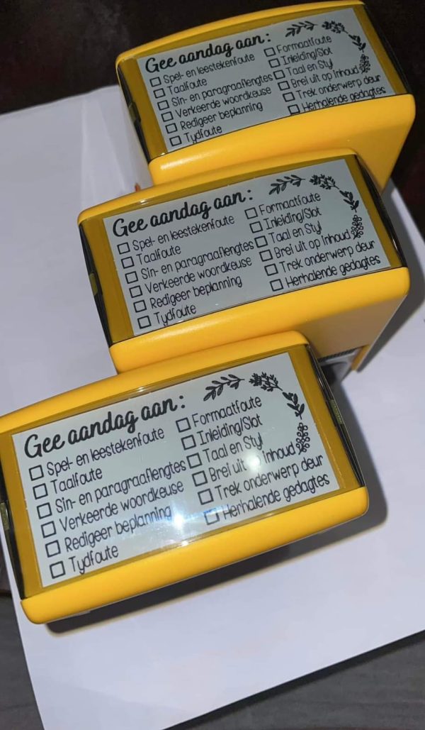 75mmx38mm self inking stamp - Checklist (ONLY SHORT WORDING) - Image 3