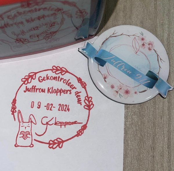 42mmx42mm adjustable date stamp - Bunny