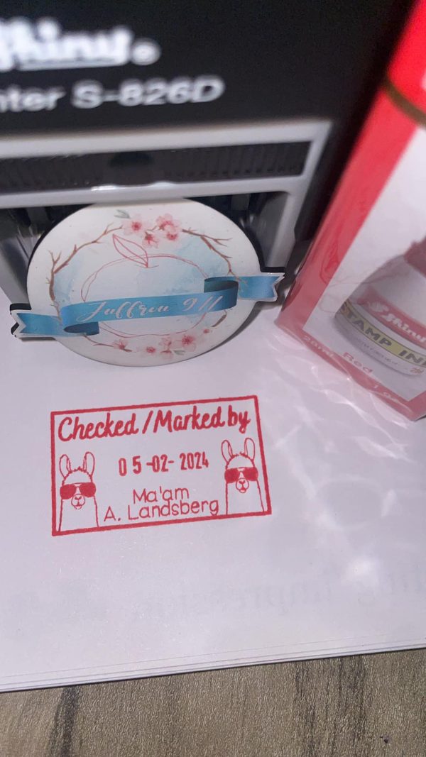24mmx41mm adjustable date stamp - Llama