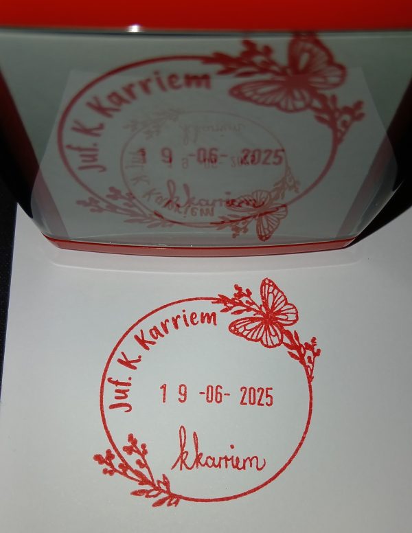 42mmx42mm adjustable date stamp - Butterfly - Image 2