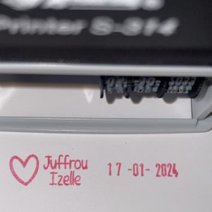 S314 10mmx45mm adjustable date stamp - heart (ONLY SHORT WORDING)