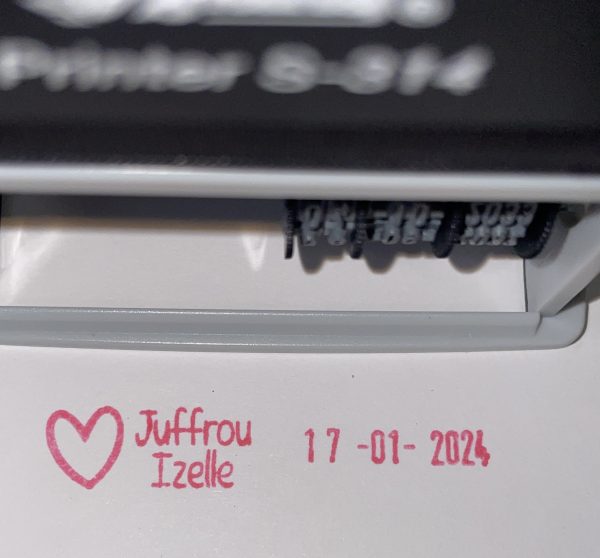 S314 10mmx45mm adjustable date stamp - heart (ONLY SHORT WORDING)