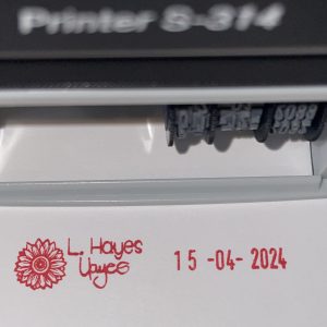 S314 10mmx45mm adjustable date stamp - Sunflower (ONLY SHORT WORDING)