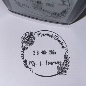 42mmx42mm adjustable date stamp - Delicious Monster frame