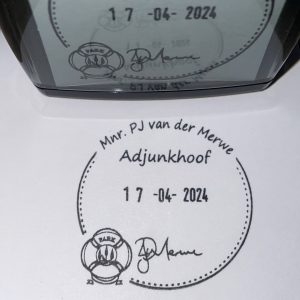 42mmx42mm adjustable date stamp - School logo