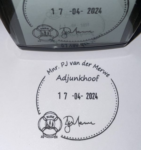 42mmx42mm adjustable date stamp - School logo