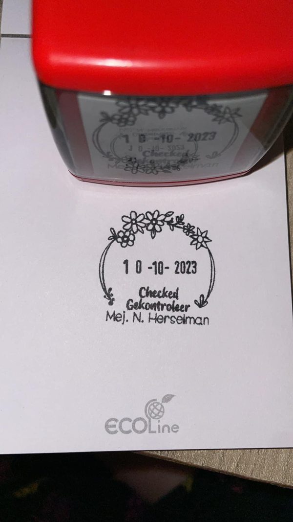 42mmx42mm adjustable date stamp flower - Image 3