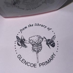 42mmx42mm self inking stamp - From the library of