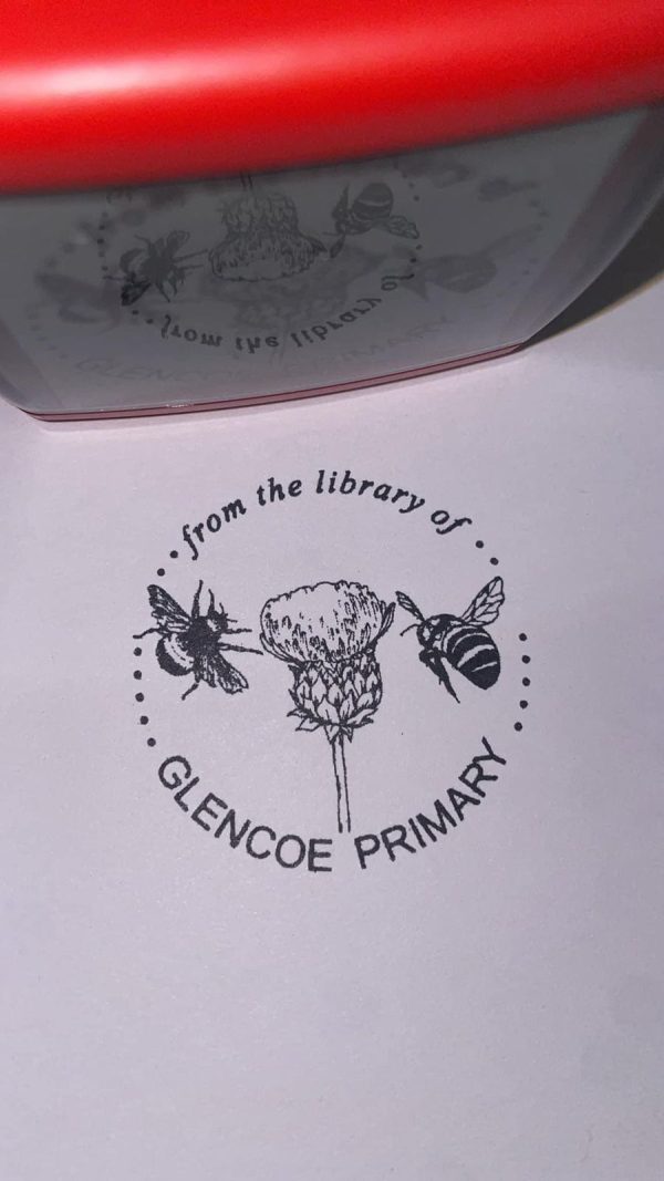 42mmx42mm self inking stamp - From the library of