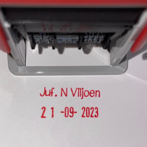 S302 10mmx25mm adjustable date stamp (Short wording only – Text size above date 5mm)