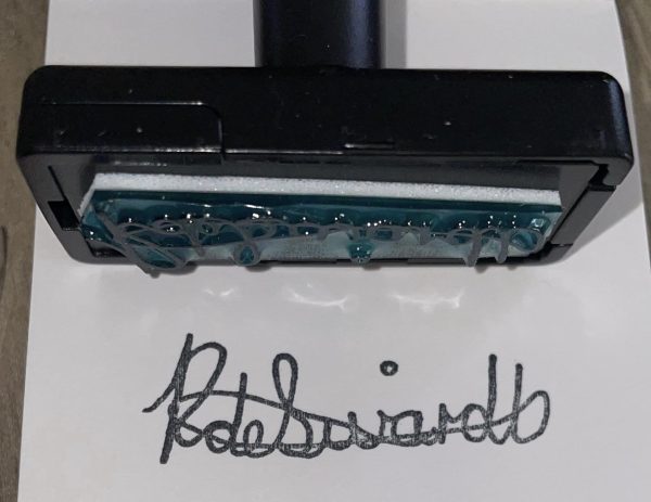 20mmx50mm plastic handle signature stamp - Not self inking