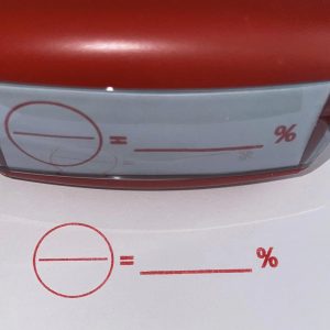 18mmx47mm self inking stamp - Mark and percentage