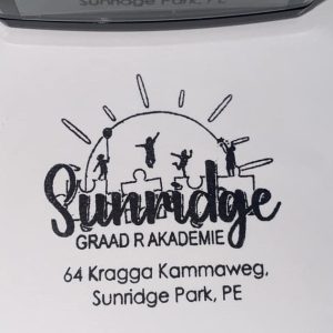 Logo and wording - 42mmx42mm self inking stamp