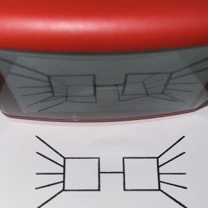 Dubble flow diagram 30mmx50mm self inking stamp