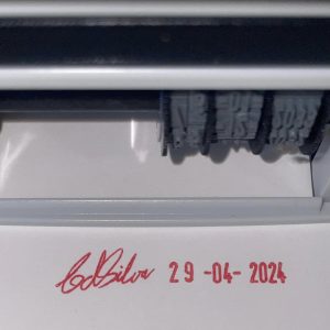 10mmx45mm adjustable date stamp with signature - Self inking