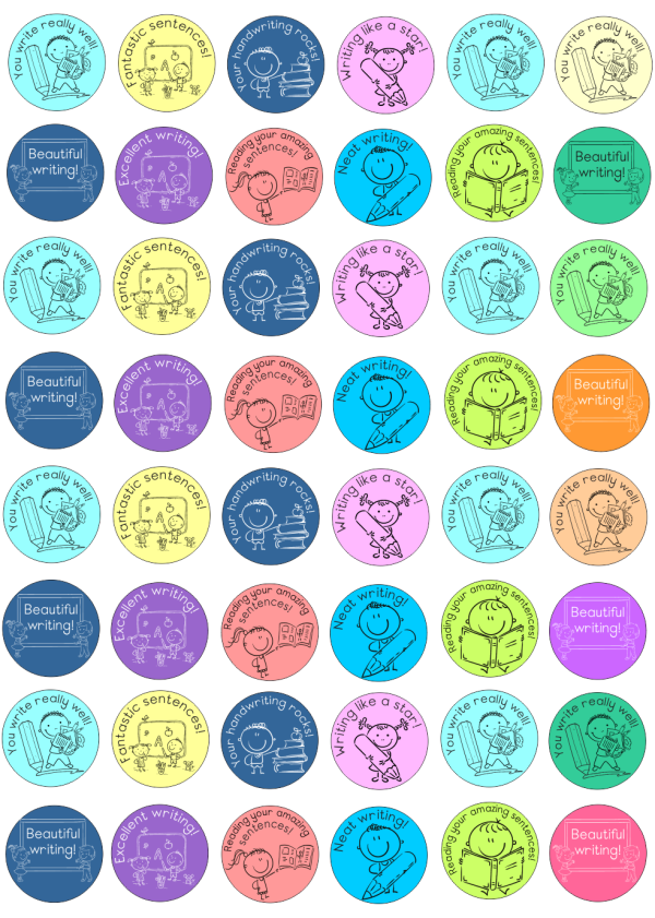 A5 vinyl sticker page – Size of stickers 21mm (48 stickers)
