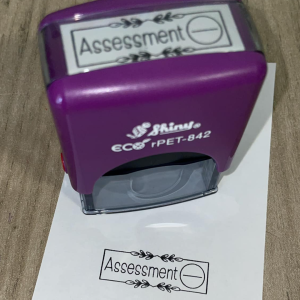 14mmx38mm self inking stamp - Assessment with mark circle