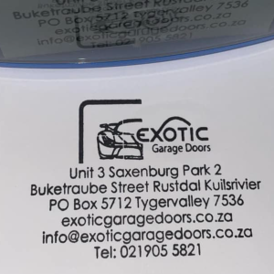 S829 64mmx40mm self inking business stamp - Logo and information