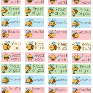 A5 vinyl sticker page – Size of stickers 30mmx15mm (44 stickers)
