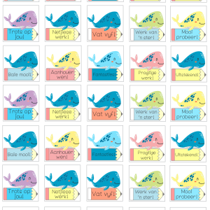 A5 vinyl sticker page – Size of stickers 25mm (35 stickers)