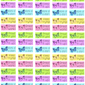 A5 vinyl sticker page – Size of stickers 25mmx10mm (85 stickers)