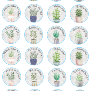 A5 vinyl sticker page - Size of stickers 3cm (24 stickers)