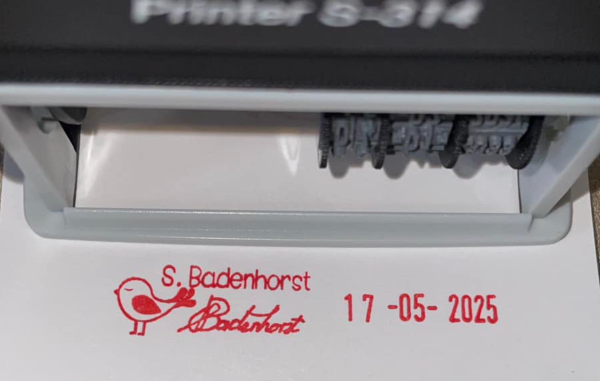 10mmx45mm adjustable date stamp - Bird