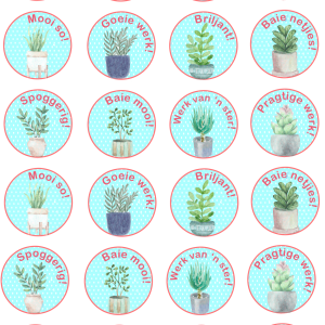 A5 vinyl sticker page - Size of stickers 3cm (24 stickers)