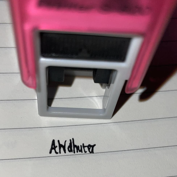 12mmx6mm signature stamp - self inking - Image 2