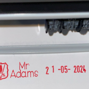 10mmx45mm adjustable date stamp - School logo