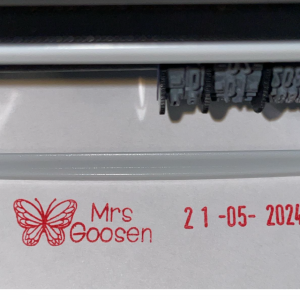 10mmx45mm adjustable date stamp - Butterfly