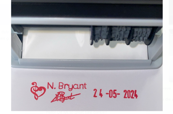 10mmx45mm adjustable date stamp - Music note