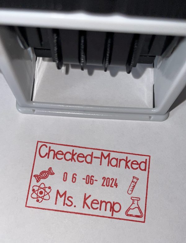 Science - 24mmx41mm adjustable date stamp