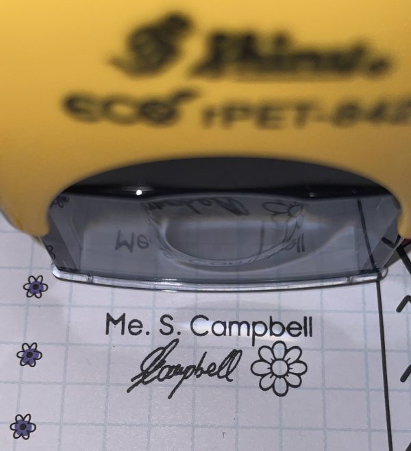14mmx38mm self inking - Daisy flower