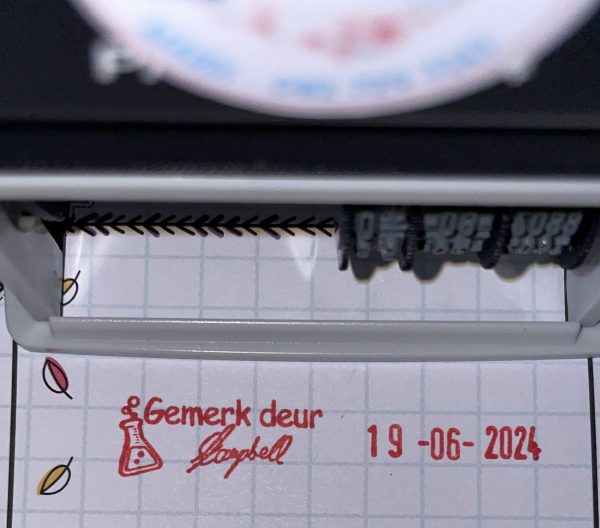 Science - 10mmx45mm adjustable date stamp