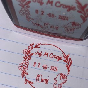42mmx42mm adjustable date stamp - Seahorse