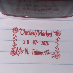 24mmx41mm adjustable date stamp - Flower